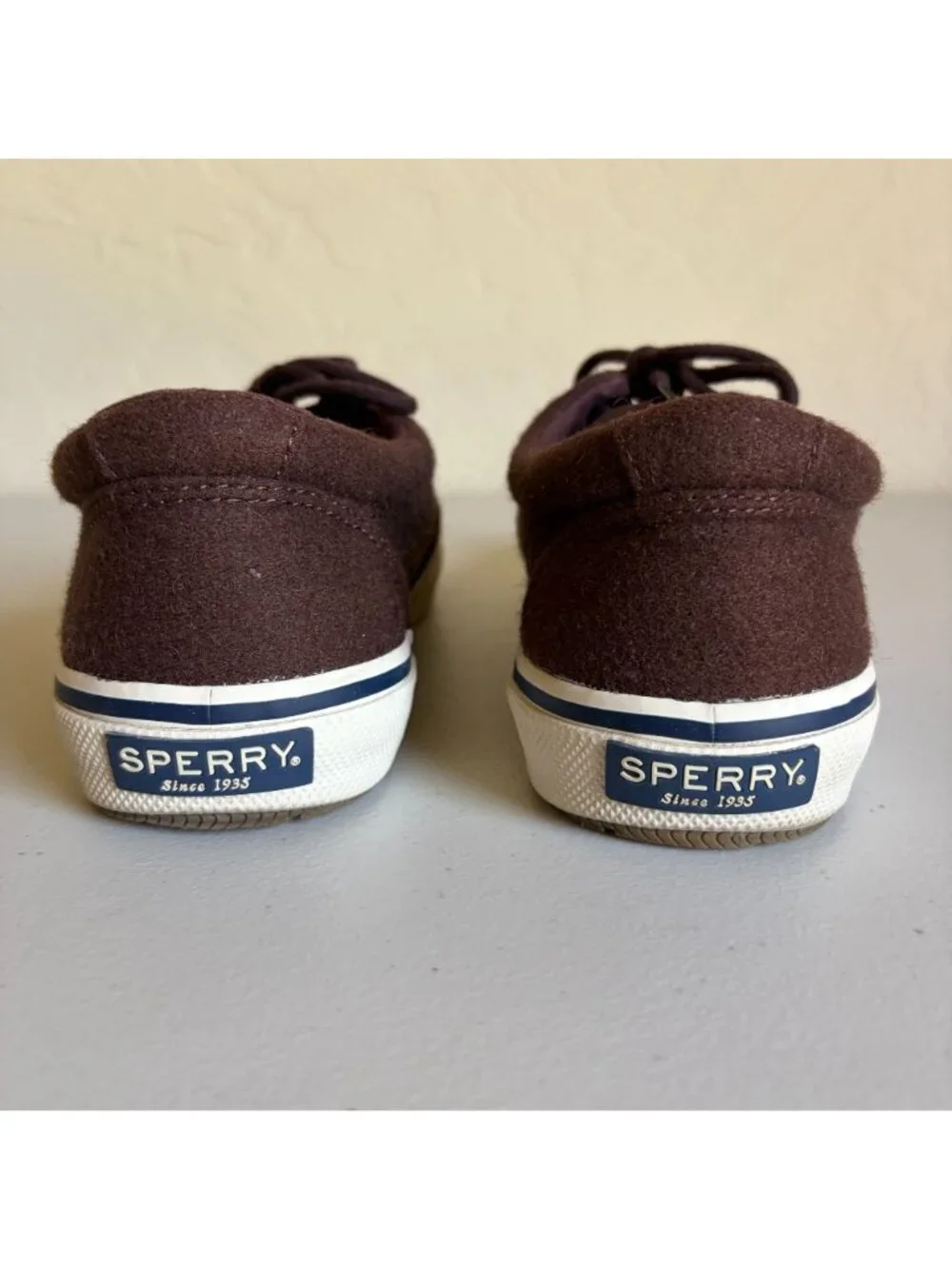 Sperry STS19868 Halyard CVO Sneaker in Brown Wool Canvas Men's US8